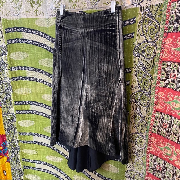 Rare Y2K Isabel de Pedro Black Distressed Trees Print Top/ Skirt Set Size 6/8 - Picture 12 of 16